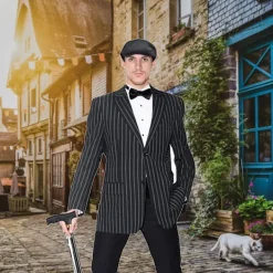 20% rabatt på 1920-tals herrkläder Peaky Blinders Gatsby Panamahatt hängslen fluga><noscript><img width=