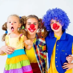 60 Röda Clownnäsor Cosplay Näsor Skumnäsor för Jul Karneval Kostymfest Utklädnad><noscript><img width=