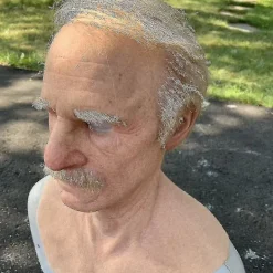 1 Realistisk Latexmask, Stor Näsa Gammal Man Supersoft Rynkig Ansiktshuvudbonad Maskeradfest> Masker