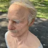 FMYSJ 1 Realistiska Latexmasker, stor näsa gammal man supermjuk rynkig ansikte huvudbonad maskeradfest-yn (FMY)> Masker