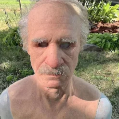 FMYSJ 1 Realistiska Latexmasker, stor näsa gammal man supermjuk rynkig ansikte huvudbonad maskeradfest-yn (FMY)> Masker