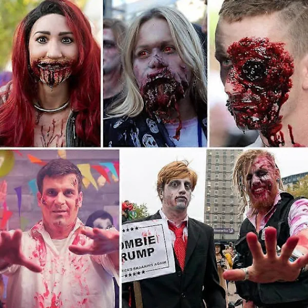 2025 Realistiskt Konstgjort Blodset 3-i-1 Kit För Specialeffekt Smink Halloween Cosplay Kläder Utklädning> Smink