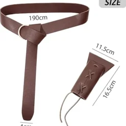 1 riddarbälte med 1 riddarsvärdskärp, svärdhållare, piratbälte, medeltida bälte, cosplay-bälte, tillbehör för läderbälten> Tillbehör