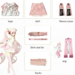 2024 Rosa Miku Cosplay Kostym Performance Kostym Cos Kostym Hatsune Miku Regular C Kostym Peruk Cosplay Flickor Vår Sakura Körsbär Miku-Perfet XL | Fyndiq> Dräkter