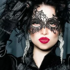 2025 Senaste Maskeradmask för Kvinnor, Venetiansk Spets Ögonmask och Svart Spetsmask (8 st)><noscript><img width=