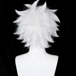 AcserGery 2025 Senaste Modell Cosplay Peruk Kort Silver Vit Fluffig manlig anime show Halloweenfest Hårperuker Vit 1 styck (1-pack)><noscript><img width=