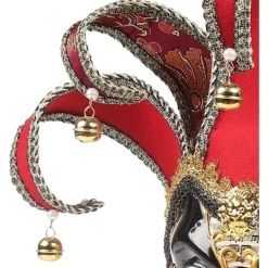 AcserGery 2025 Senaste Modell Helmaskerad Venetiansk Mask Maskeradmask för Karneval Mardi Gras Cosplay Halloweenfest Väggdekoration Röd St><noscript><img width=