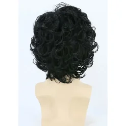 AcserGery 2025 Senaste Modell Herrperuker Svart Kort Lockig Lagerindelad Man Peruk Cosplay Halloween Karaktärskostym Peruk Svart><noscript><img width=
