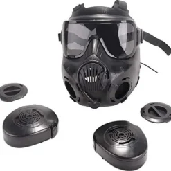 AcserGery 2025 Senaste Modell M50 Airsoft Skyddsmask Taktisk, Full Face Ögonskydd Glasögon Dummy Toxic Skull Gasmask med Filterfläktar f><noscript><img width=