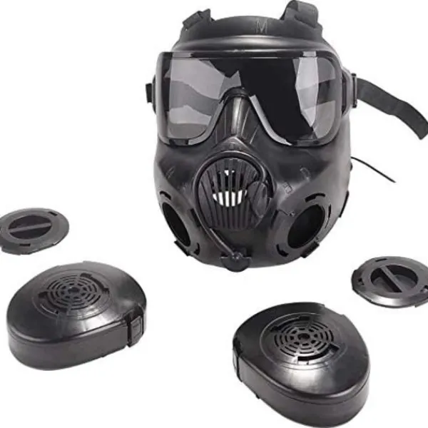 AcserGery 2025 Senaste Modell M50 Airsoft Skyddsmask Taktisk, Full Face Ögonskydd Glasögon Dummy Toxic Skull Gasmask med Filterfläktar f> Masker