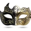 AcserGery 2025 Senaste Modell Maskeradmask för Män Vintage Venetiansk Mask Halloweenmask för Fest Bal Kostymmask Guld> Masker