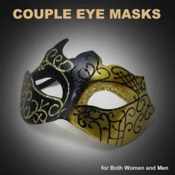 AcserGery 2025 Senaste Modell Maskeradmask för Män Vintage Venetiansk Mask Halloweenmask för Fest Bal Kostymmask Guld><noscript><img width=