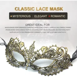 AcserGery 2025 Senaste Modell Maskeradmask för Kvinnor Venetianska Spets Ögonmasker För Festbal Maskerad Kostym Mardi Gras Festtillbehör> Masker