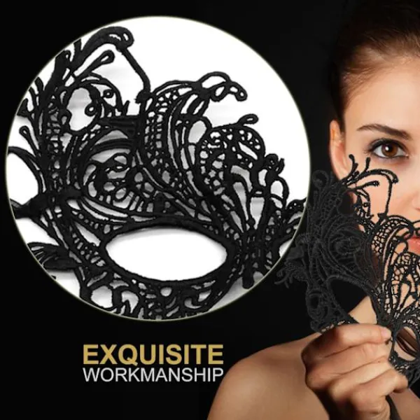 2025 Senaste Modell Par Maskeradmask för Kvinnor Män Glänsande Venetiansk Mask Halloweenmask för Fest Bal Kostym Spetsmasker> Masker