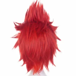 AcserGery 2025 Senaste Modell Rödaktiga Arga Peruker Män【+ Peruknät】 Kort Röd Taggete Peruk Kort Vågig Röd Galet Hår Röd Taggete Cosplay Hår för Kostym R><noscript><img width=