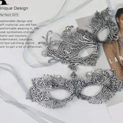 AcserGery 2025 Senaste Modell 2st Maskeradmask för Kvinnor Venetiansk Karneval Mardi Gras Spetsmasker För Kvinnor & Par Halloween Party Deco><noscript><img width=