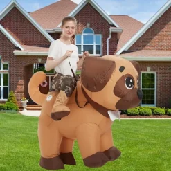 AcserGery 2025 Senaste Modell Uppblåsbara Party Dräkter, Uppblåsbar Dräkt Vuxen, Hund Uppblåsbar Dräkt, Halloween Dräkter för Män Kvinnor 160CM> Dräkter