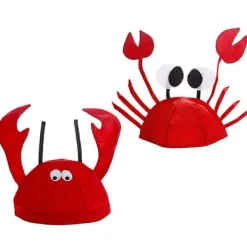 DAO 1 Set 2 st Hummer Krabba Designade Party Dekorativa Hattar Huvudbonader för Dekor (Röd) [DB]> Huvudbonader