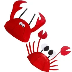 DAO 1 Set 2 st Hummer Krabba Designade Party Dekorativa Hattar Huvudbonader för Dekor (Röd) [DB]><noscript><img width=