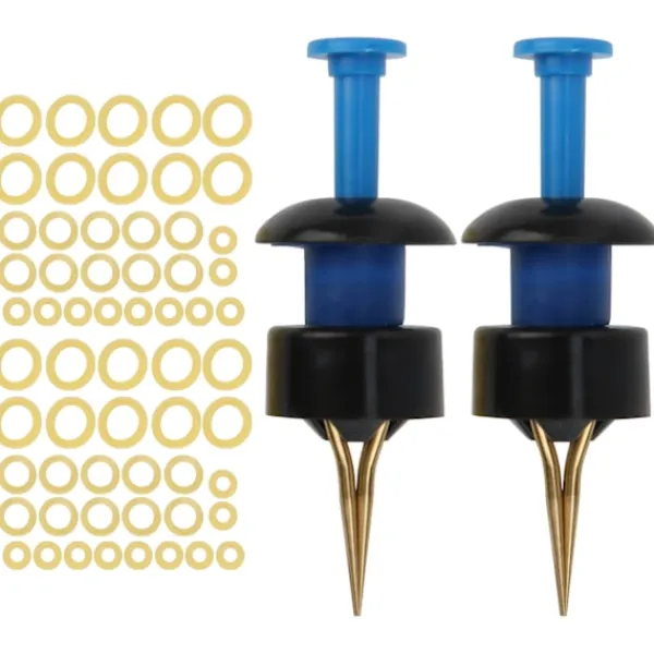 2 Set Bärbar Fiske Lockbete Clip Blodmask Daggmask Tillbehör Blå Svart> Smink