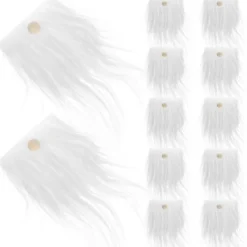 1 set falska skägg och träkulor kit förskurna tomtenässkägg tomtetillverkningstillbehör> Tillbehör