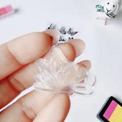 1 set ögonmakeup klar fjäril tätning fjäril tätning eyeliner hjälpverktyg akrylplatta bläckkudde mönster 3+4+bläckkudde><noscript><img width=