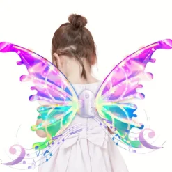 FMYSJ 1 Set Magiska Elektriska Fjärilsvingar för Flickor - Ljusa, Rörliga Fjärilsvingar med LED-lampor, Musik och Batteridrift - Perfekt för (FMY) | Fyndiq><noscript><img width=