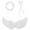 1 Set Änglavingar Kostym - Halloween Och Cosplay Fjädervingar Halo För Vuxna Och Barnfesttillbehör Dekorera Bröllopsdekoration> Tillbehör