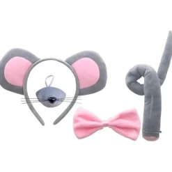 1 Set Råttkostym Huvudbonad Djuröron Hårband Öron Musöron Hårring Fest Dekorativ Mus Cosplay Kvinnor> Huvudbonader