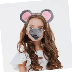 1 Set Råttkostym Huvudbonad Djuröron Hårband Öron Musöron Hårring Fest Dekorativ Mus Cosplay Kvinnor> Huvudbonader
