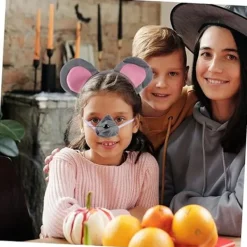 1 Set Råttkostym Huvudbonad Djuröron Hårband Öron Musöron Hårring Fest Dekorativ Mus Cosplay Kvinnor><noscript><img width=