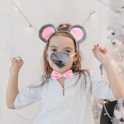 1 Set Råttkostym Huvudbonad Djuröron Hårband Öron Hårband Musöron Hårring Fest Dekorativt Hårband Mus Cosplay Hårband Kvinnor Huvudbonad[co]><noscript><img width=