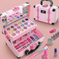 1 set Sminkset för barn, säkra kosmetiska leksaker, sminkleksaker (,)> Smink