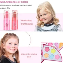 1 Set Sminkset för Flickor Tvättbart Sminkset för Småbarn Barn><noscript><img width=