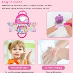 1 Set Sminkset för Flickor Tvättbart Sminkset för Småbarn Barn><noscript><img width=