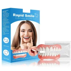 1 Set Tandproteser Fanér Tand Kosmetiska Tänder Protes Tänder Temporära Falska Tänder Snap On Övre och Nedre Set för Kvinnor Män> Tillbehör
