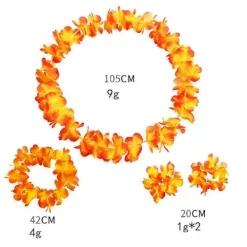 7 Set/förpackning Hawaiiansk Blomsterhalsband Hawaii Girlang Hawaiianska Leis Luau Girlang Blomsterhalsband Hawaii Blomsterhalsband><noscript><img width=