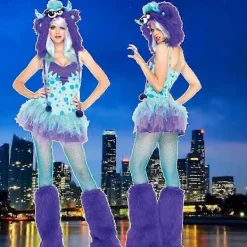 2025 Sexig Jul Damkostym Cosplay Stor Svans Varg Cosplay Party Maid Frestelse Jultomte Tvådelad Kostym-Perfek-FF-> Dräkter