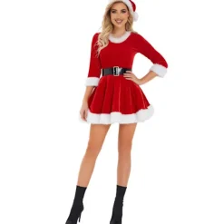 1 sexig juldräkt för kvinnor, julklänning för fester, cosplay juluniform set S><noscript><img width=