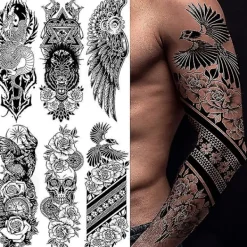 6 Sheets Temporary Tattoos For Men Women Arm> Smink