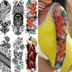 6 Sheets Temporary Tattoos For Men Women Arm> Smink