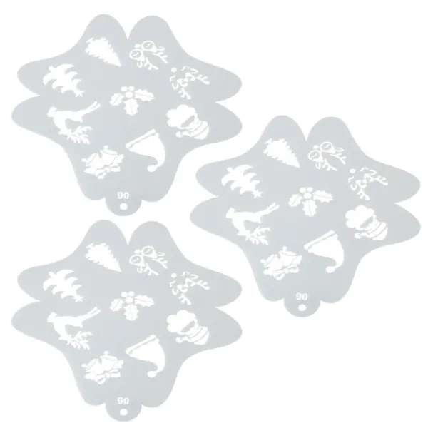 3 st Ansikts- och kroppsmålningsschabloner för barn Julkonst> Smink