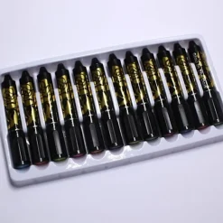 12 st ansiktsfärg kritor Halloween smink markör Uv Neon-glow i mörk färg><noscript><img width=