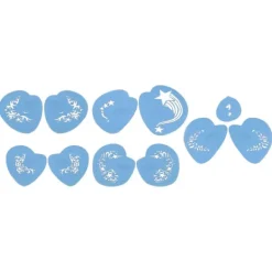 5 st Ansiktsmålningsschabloner Kit PET Återanvändbar Målningsmall Schabloner Mall för Halloweenfest CosplayYMMR)> Smink