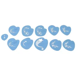 5 st Ansiktsmålningsschabloner Kit PET Återanvändbar Målningsmall Schabloner Mall för Halloweenfest CosplayYMMR)> Smink