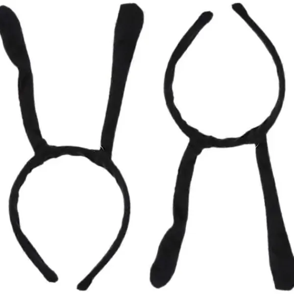 2025 2st Antenn Hårband Antenn Pannband Maskerad Halloween Party Pannband Svart 30X12CM> Huvudbonader