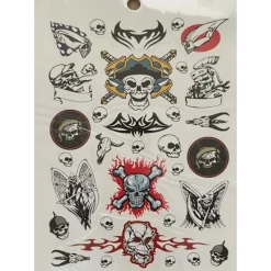 Novia 6 st Ark Temporära Tatueringar / Fake Tattoo Sticker - Döskalle / Drake / Örn / Ros><noscript><img width=