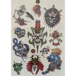 Novia 6 st Ark Temporära Tatueringar / Fake Tattoo Sticker - Döskalle / Dödskalle / Skull><noscript><img width=