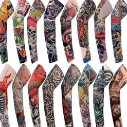 8 st Arm Blommor Arm Tatuering Män och Kvinnor Sommar Solskydd Armhylsor Slumpmässiga Färger> Smink