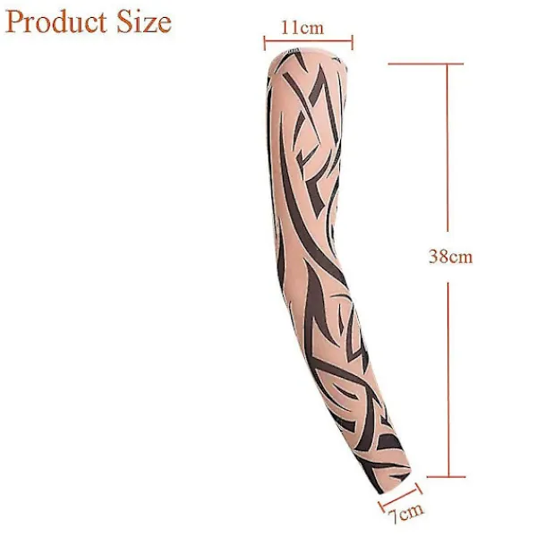 6 st Arm Tatuering Ärmar Män Falska Temporära Tatuering Nylon Armstrumpor För Halloween> Smink